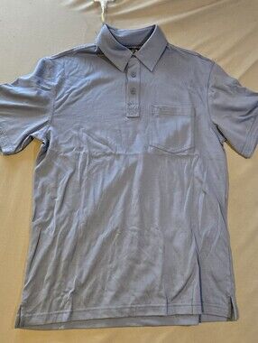 Arnold Palmer Men's Light Blue Polo Shirt with Chest Pocket